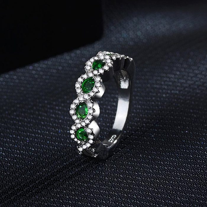 pretty fashion gemstone engagement rings for women