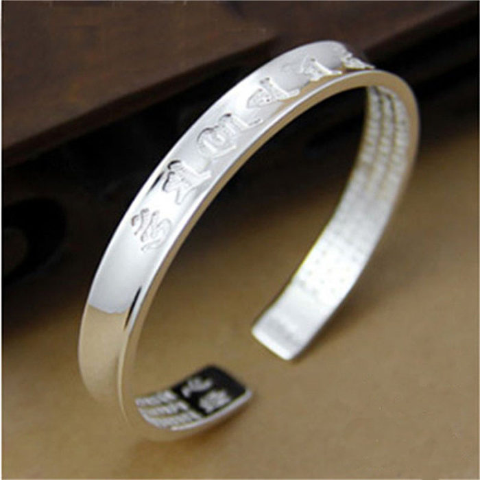 simple silver plated bracelets for couples