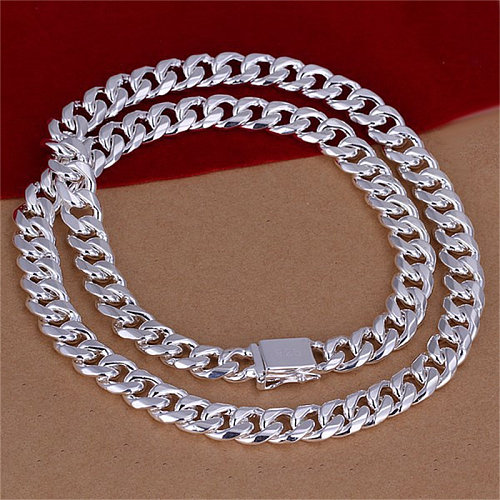 simple silver plated bracelets for men
