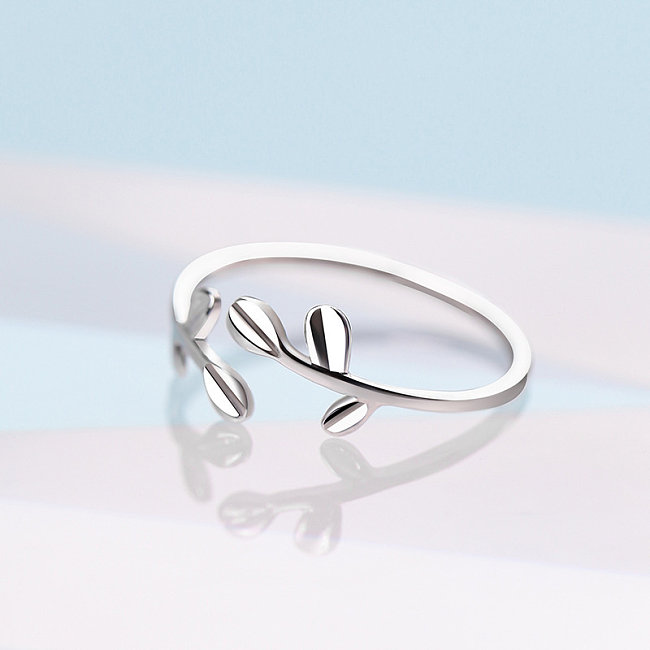 einfache silberne verstellbare Ringe für Frauen