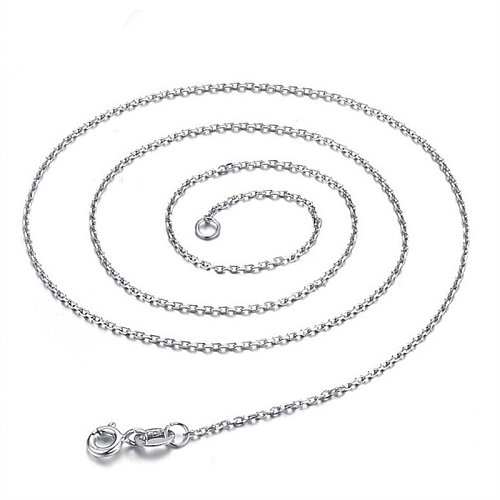 simple silver plated long necklaces for women