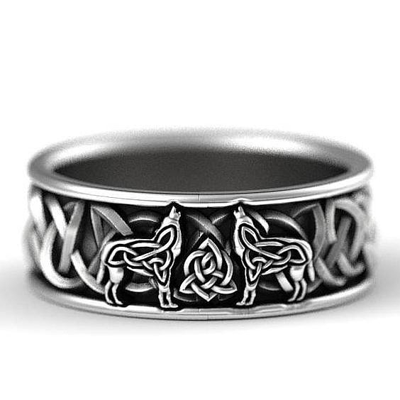 antique silver plated rings for men