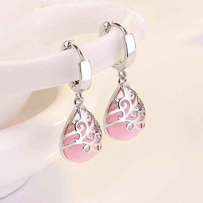 simple silver plated fashion earrings for women