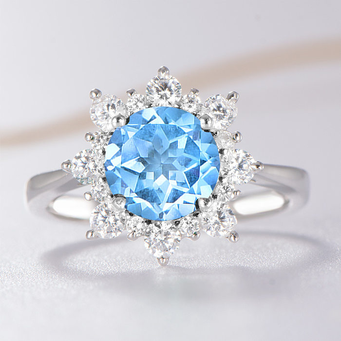 anéis de pedras preciosas naturais de moda para mulheres