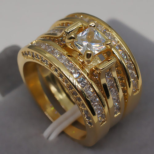 anéis de noivado de ouro de luxo