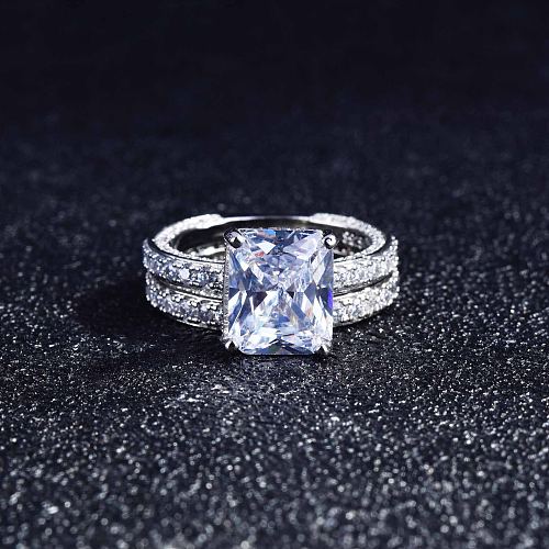 jolies bagues de promesse de diamants de luxe pour femmes