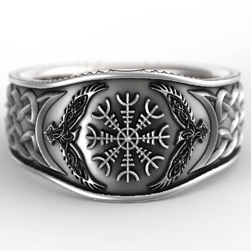 anéis antigos de prata preta para homens