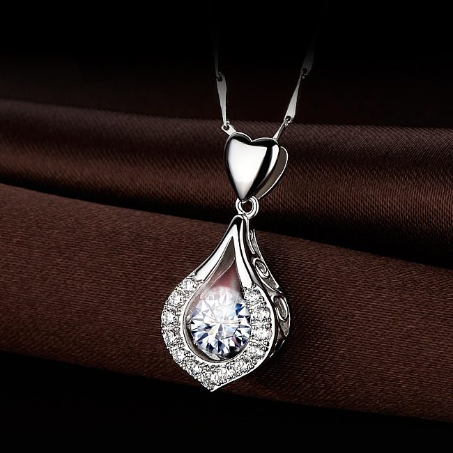 colares de diamantes de moda simples para mulheres
