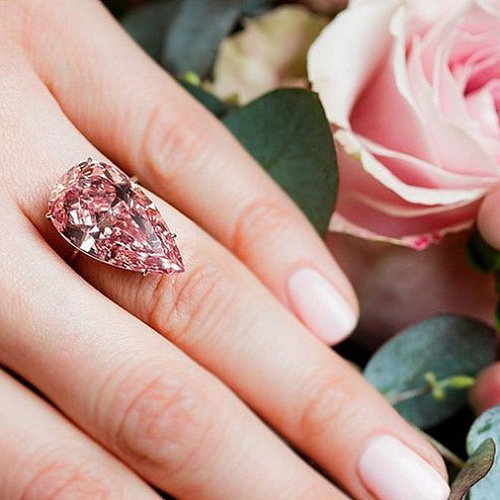 bonitos anillos de corazón de cuarzo rosa para mujer