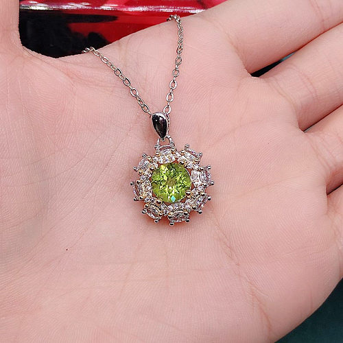 pretty natural green gemstone necklaces for women