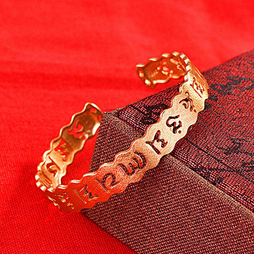 pulseras ajustables chapadas en oro antiguo para mujeres y hombres
