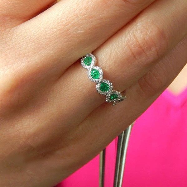 anillos de moda de diamantes de piedras preciosas naturales para mujeres