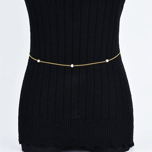18k gold plate body chain in stainless steel for wedding