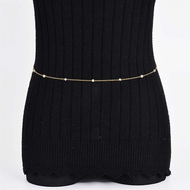 fashion gold plate stainless steel body chain for women