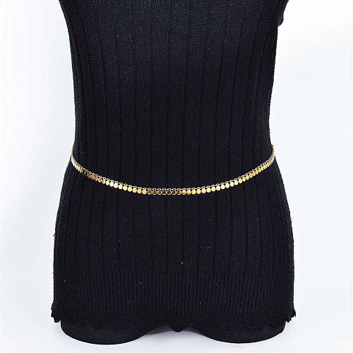 316L staineless 18K gold plated lady waist chain