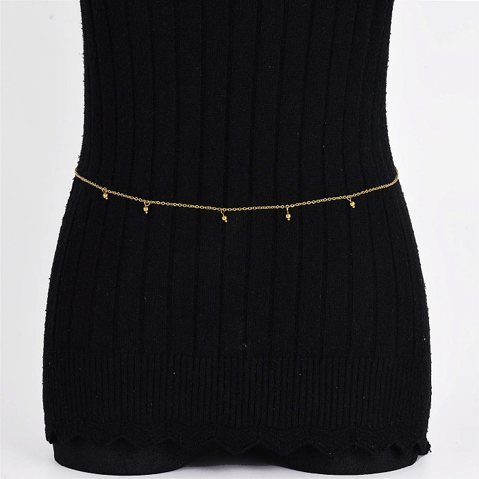 ball pendant gold plate stainless steel body chain for girl