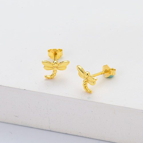 summer earrings sterling silver cute dragonfly earrings stud minimalist for girls