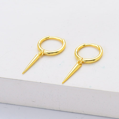 925 silver 18k gold plated minimalist korean drop earrings