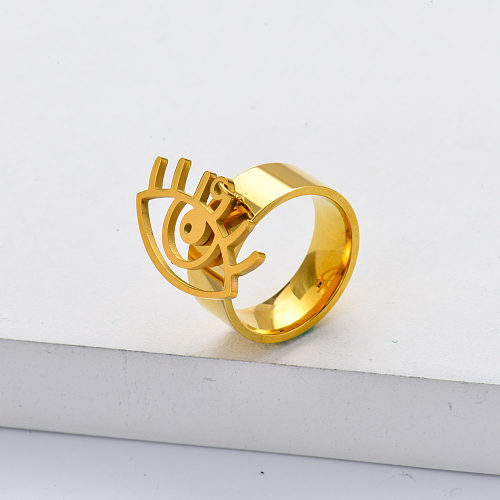 Anéis de dedo da moda oco oco anel de aço inoxidável para mulheres