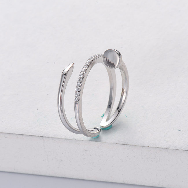 anel feminino em prata 925