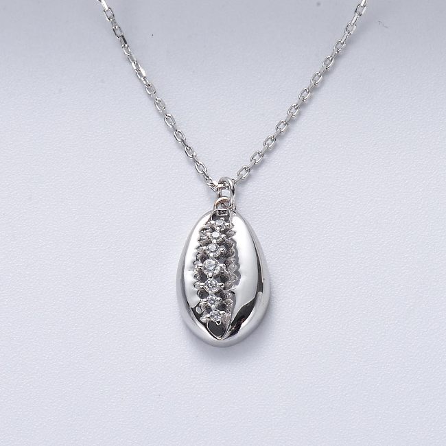 الجملة S925 الفضة الاسترليني Puka شل قلادة للنساء مجوهرات