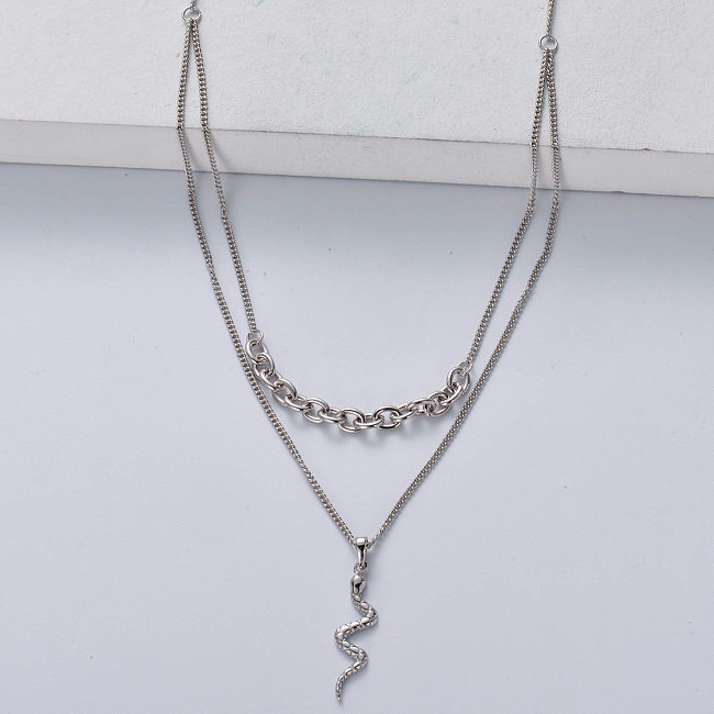 collier en argent sterling 925 en gros de mariage