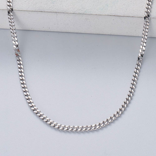 chaîne en gros collier en argent sterling 925 pour mariage