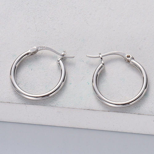 925 Sterling Silver Huggie Earrings Jewelry Vermeil Hypoallergenic Hoop Earrings