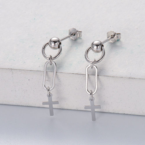 new products 925 sterling silver star circle drop earrings