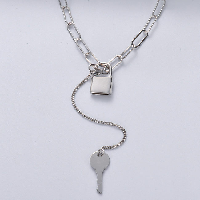 925 sterling silver necklace with chain pendant for wedding