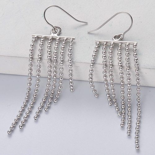 Boucles d'oreilles en argent sterling 925 de luxe plaquées rhodium