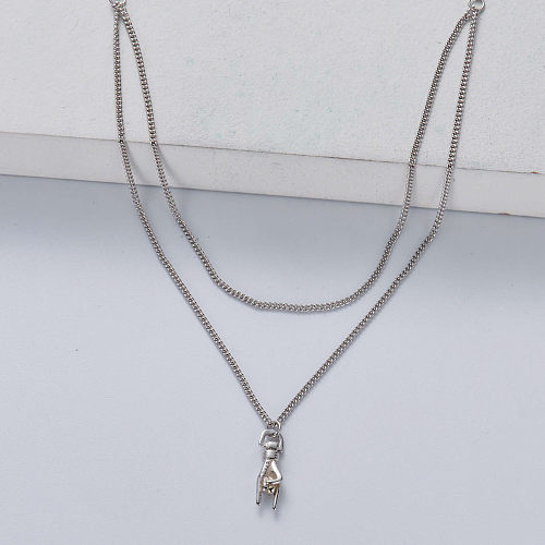 collier en argent sterling 925 en gros pour mariage