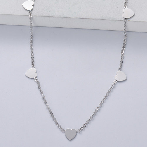 heart shape pendant wedding wholesale sterling 925 silver necklace