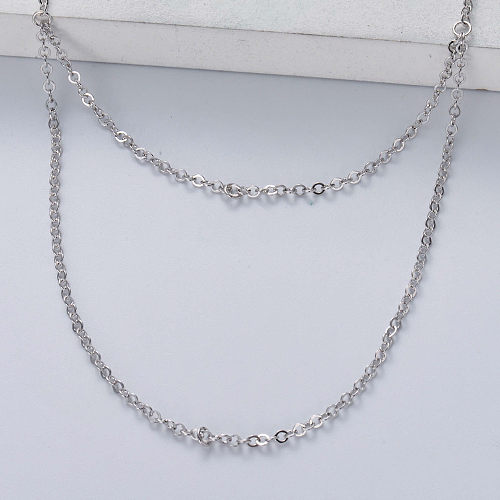 chaîne de collier en argent sterling 925 pour femmes en gros