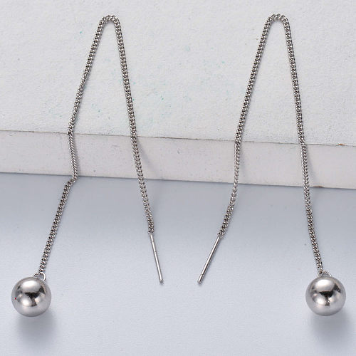 Boucles d'oreilles longues en argent sterling 925