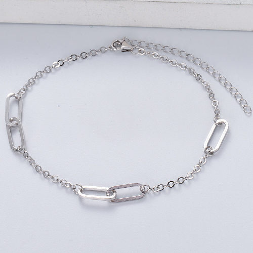 asymmetric 925 silver natural color with fashion pendant bracelt