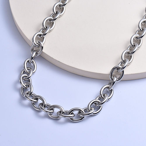 Trendy 316L stainless steel cross chain women necklace