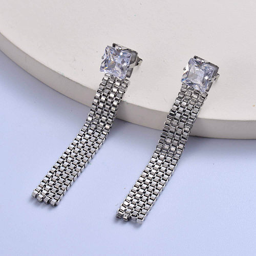 acier inoxydable 316L classique avec grand bracelet en cristal pour femme