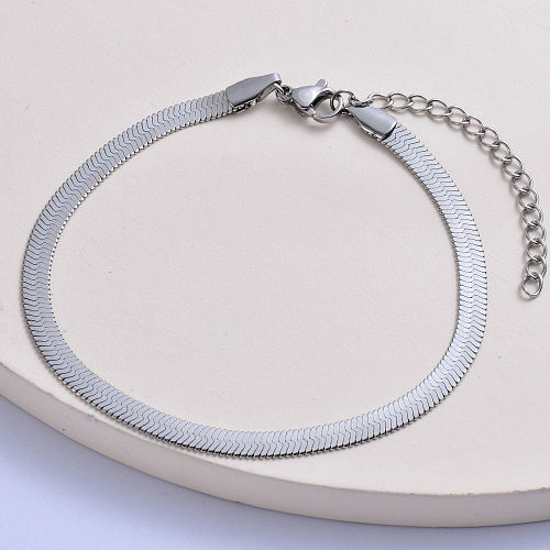 trendy 316L stainless steel with snake chain women bracelet