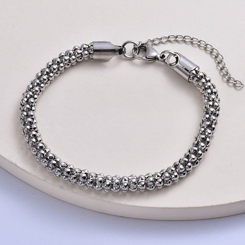 bracelet femme classique en acier inoxydable 316L avec chaîne fine