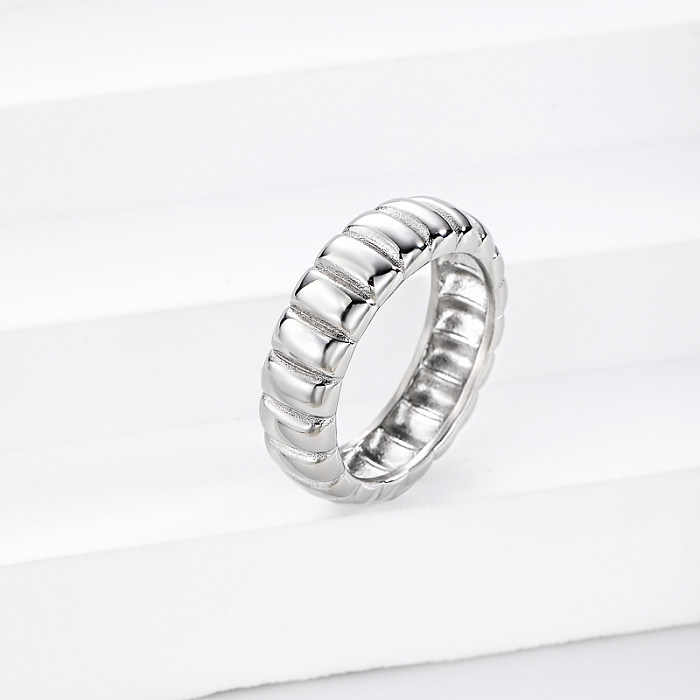 anel de aço inoxidável vintage para casamento