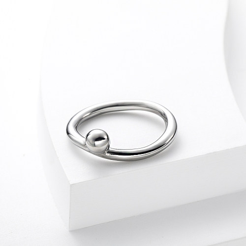 anillo femenino de acero inoxidable para boda