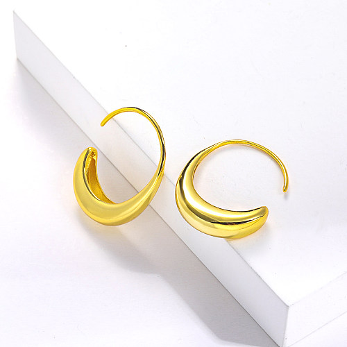 gold plated hoop brass earring for wedding