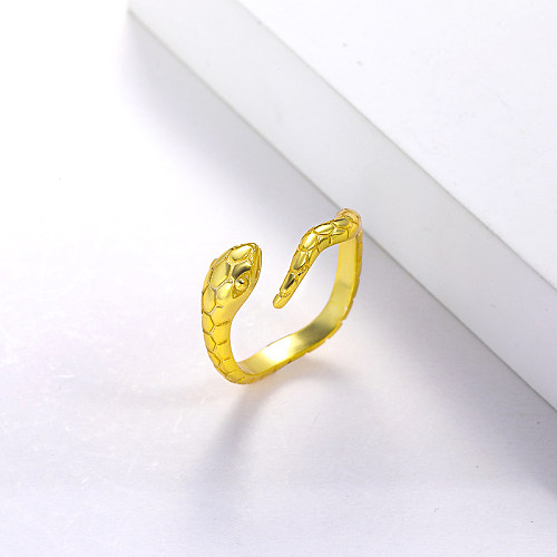 anel feminino de bronze banhado a ouro para casamento