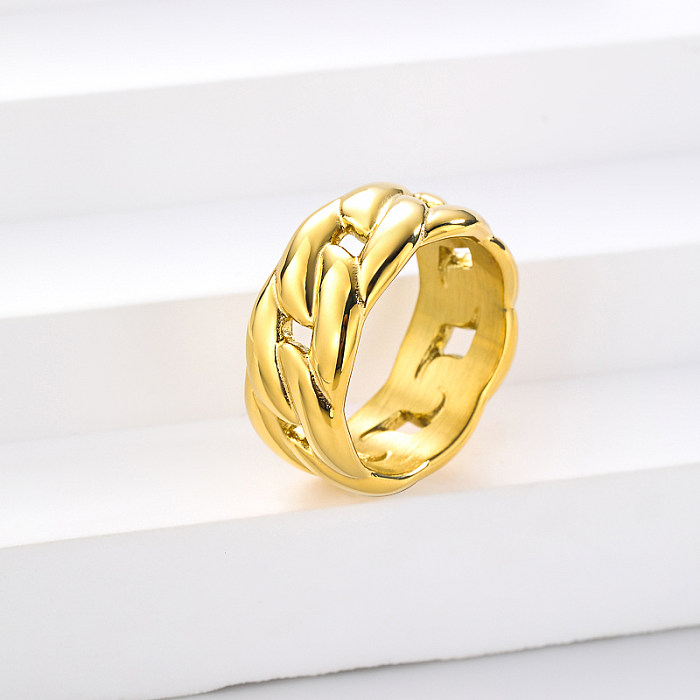 stainless steel real gold plated ring for wedding