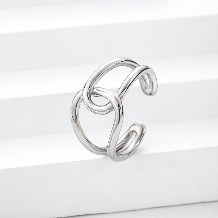Jóias de festa de anéis ajustáveis ​​de aço inoxidável fashion para mulheres