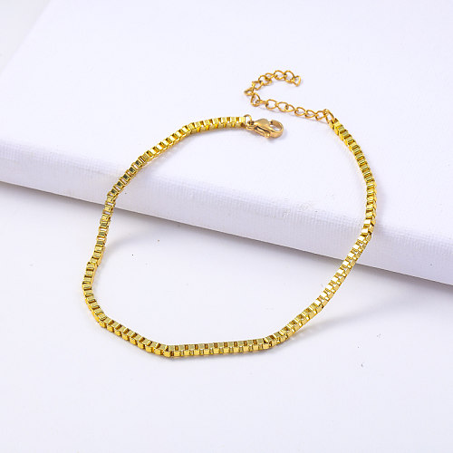 snake chain gold plated 316L stainless steel minimalist style women bracelet