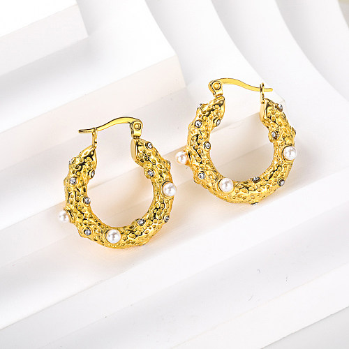 women gold plated stainless steel earring for wedding