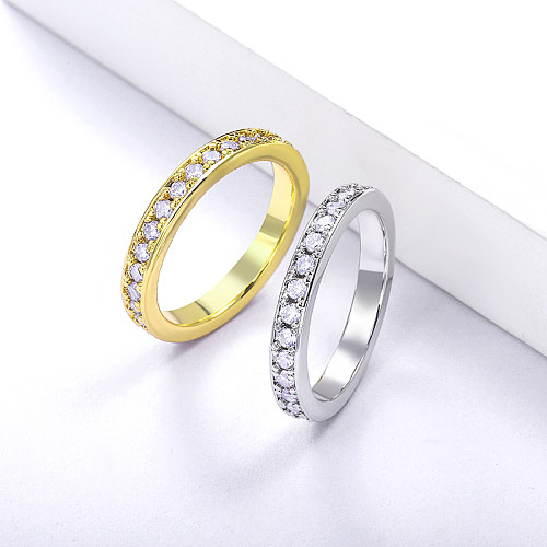 خاتم مطلي بالذهب الحقيقي للنساء مجوهرات هدية زفاف خاتم نحاسي