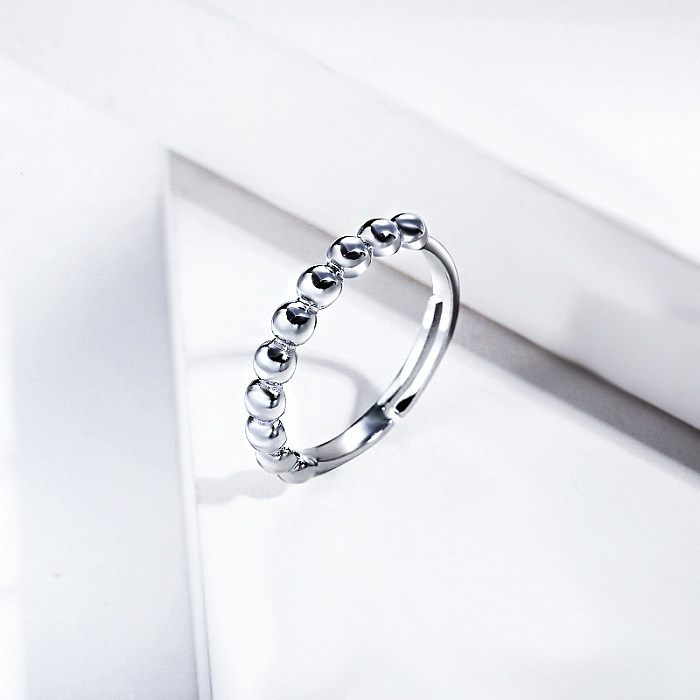 زفاف الفضة مطلي خاتم من النحاس الأصفر هدية مجوهرات نسائية